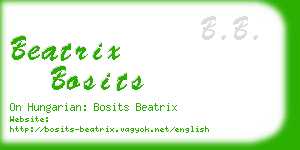 beatrix bosits business card